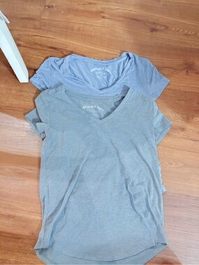 Aeropostale Seriously Soft Short Sleeve Tees - Light Blue & Heather Gray